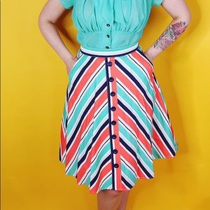 Modcloth Skirts - Chevron Print A Line Skirt Modcloth Skirts - Chevron Print A Line Skirt